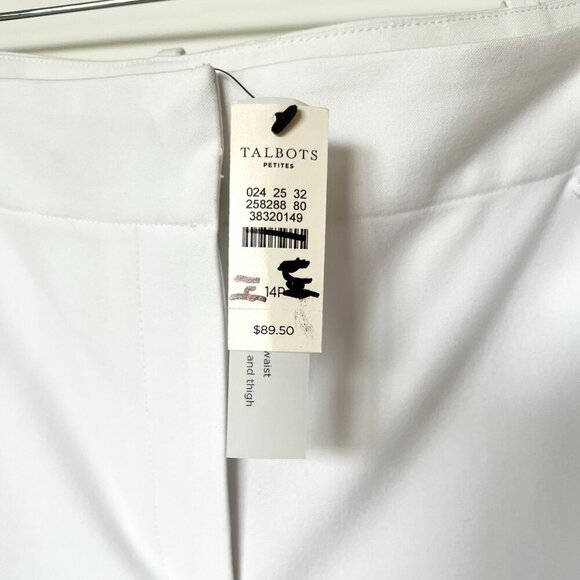 TALBOTS Pants  White HERITAGE  Straight Leg New w Tags Size 14 - Picture 2 of 14